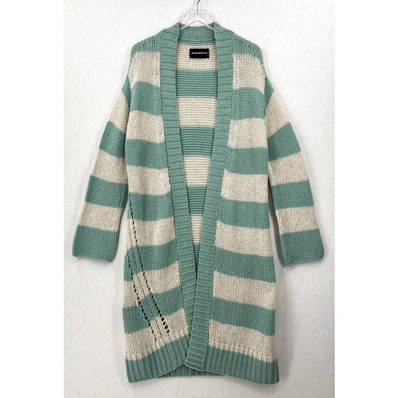 ZADIG & VOLTAIRE Sweater Womens Medium Romy Raye Striped Cashmere Long Cardigan - Picture 3 of 15